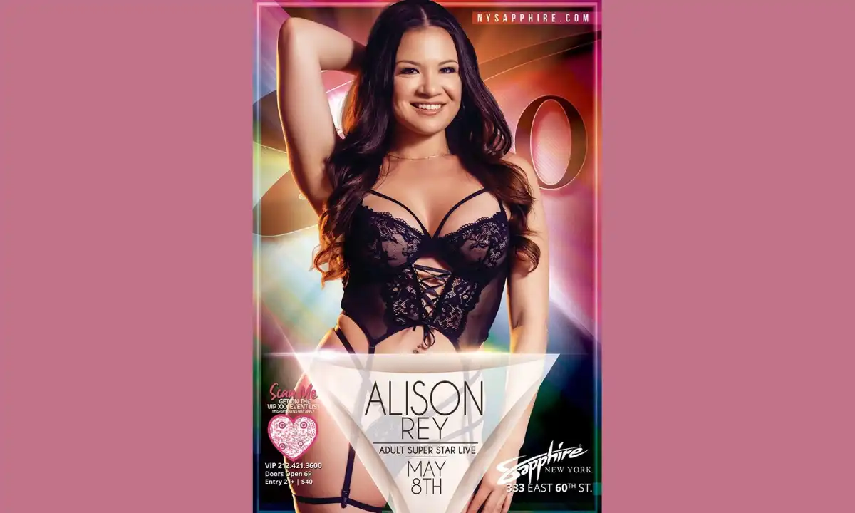 Alison Rey Returns to Sapphire 60 in NYC, August 2026