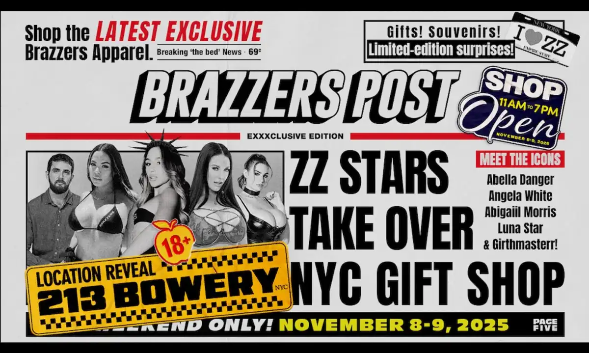 Brazzers Announces NYC Pop-Up Shop with Angela White & More