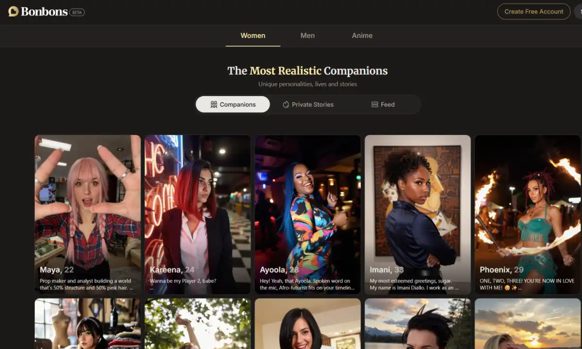 BonBons.ai Introduces AI Characters Living Virtual Lives as Digital Companions