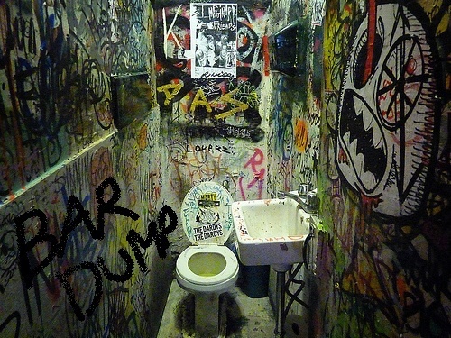 Mike South working at a dive bar strip club